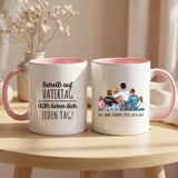 Personalisierte zweifarbige Tasse mit Foto für Papa & Opa – Jeden Tag – Motiv 13