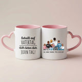 Personalisierte zweifarbige Tasse mit Foto für Papa & Opa – Jeden Tag – Motiv 19