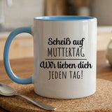 Personalisierte zweifarbige Tasse mit Rundumdruck für Mama & Oma – Jeden Tag – Motiv 8
