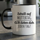 Personalisierte zweifarbige Tasse mit Rundumdruck für Mama & Oma – Jeden Tag – Motiv 14
