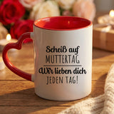 Personalisierte zweifarbige Tasse mit Rundumdruck für Mama & Oma – Jeden Tag – Motiv 25