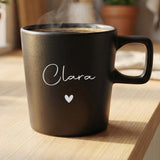 Personalisierte Tasse mit Gravur – Meine Tasse in Schwarz oder Mint