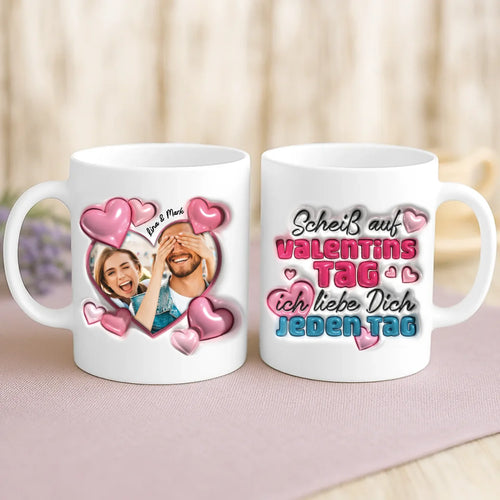 Weiße Tasse mit personalisiertem Spruch und Namen – individuelle Geschenkidee von Love & Faith