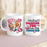 Personalisierte Tasse mit Foto zum Valentinstag für Paare – Unser Valentinstag