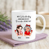Personalisierte Tasse mit Druck zum Valentinstag für beste Freundinnen – Wahre Freundschaft