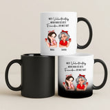Personalisierte Tasse mit Druck zum Valentinstag für beste Freundinnen – Wahre Freundschaft – Motiv 3