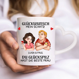 Personalisierte Tasse mit Druck zum Valentinstag für Paare – Glückwunsch – Motiv 2
