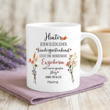 Personalisierte Tasse mit Druck zum Kita Abschied für Erzieherinnen – Erzieherin mit Herz