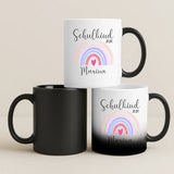 Personalisierte Tasse mit Druck zur Einschulung Regenbogen – Motiv 3