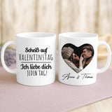 Personalisierte Tasse mit Druck zum Valentinstag für Paare