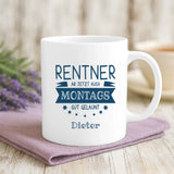 Personalisierte Tasse mit Druck zur Rente – Gut gelaunt – Motiv 2