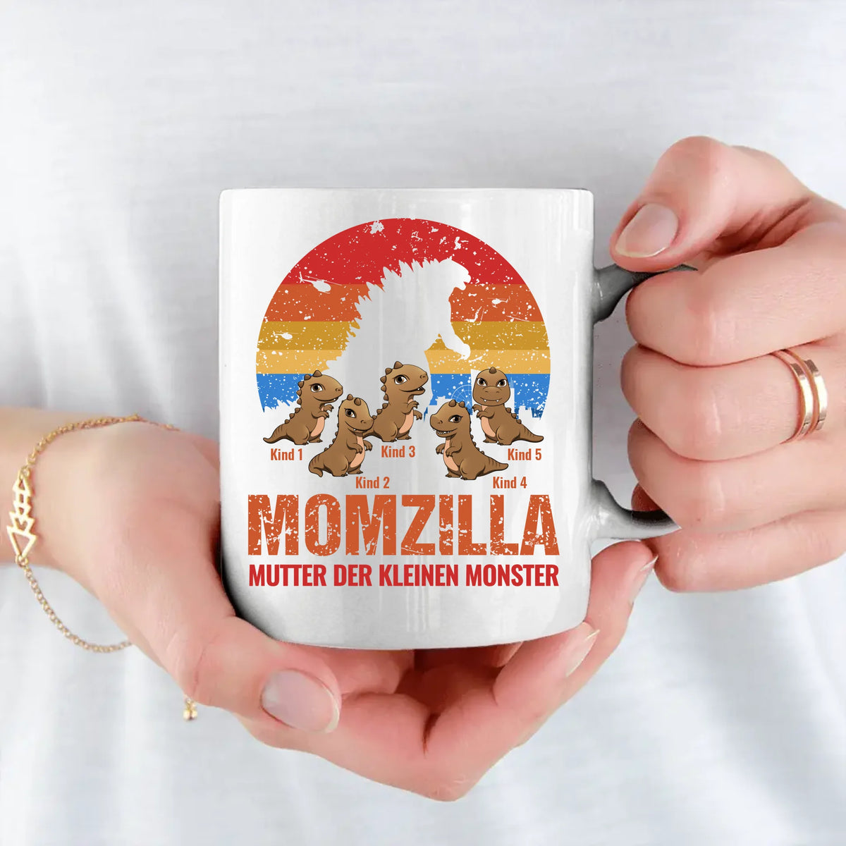 Personalisierte Tasse Momzilla mit Foto für Mama & Papa