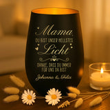 Personalisiertes Windlicht mit Gravur für Mama & Oma – Unser Licht