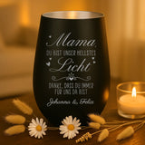 Personalisiertes Windlicht mit Gravur für Mama & Oma – Unser Licht – Motiv 4
