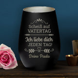 Personalisiertes Windlicht mit Gravur zum Vatertag für Papa – Motiv 9
