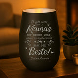 Personalisiertes Windlicht Ausgerechnet mit Gravur für Mama & Papa – Motiv 8