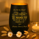 Personalisiertes Windlicht Beste Familie mit Gravur für Mama & Papa
