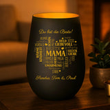Personalisiertes Windlicht Beste Familie mit Gravur für Mama & Papa – Motiv 2