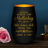 Personalisiertes Windlicht mit Gravur für Mama & Papa – Jeden Tag – Motiv 3
