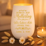 Personalisiertes Windlicht mit Gravur für Mama & Papa – Jeden Tag – Motiv 4