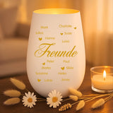 Personalisiertes Windlicht mit Gravur für beste Freunde – Freunde sind... – Motiv 4