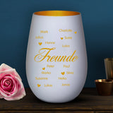 Personalisiertes Windlicht mit Gravur für beste Freunde – Freunde sind... – Motiv 6