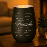Personalisiertes Windlicht mit Gravur für beste Freunde – Freunde sind... – Motiv 8
