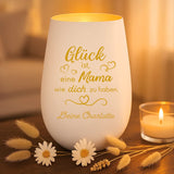 Personalisiertes Windlicht mit Gravur für Mama – Glück ist... – Motiv 4