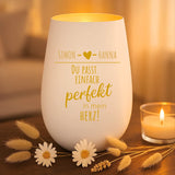 Personalisiertes Windlicht mit Gravur für Paare – Passt perfekt – Motiv 4
