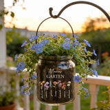 Personalisierte Garten Laterne mit Druck und Blumen für Mama und Oma – Mamas Garten – Motiv 3