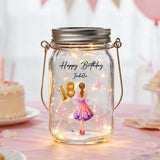 Personalisiertes LED Solarlicht mit Druck zum Geburtstag Happy Birthday – Motiv 2