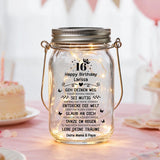 Personalisiertes LED Solarlicht mit Druck zum Geburtstag – Zum Geburtstag – Motiv 2