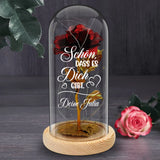 Personalisierte Goldene Rose mit Gravur Schön, dass es dich gibt für die Familie