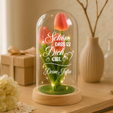 Personalisierte Goldene Rose mit Gravur Schön, dass es dich gibt für die Familie – Motiv 8