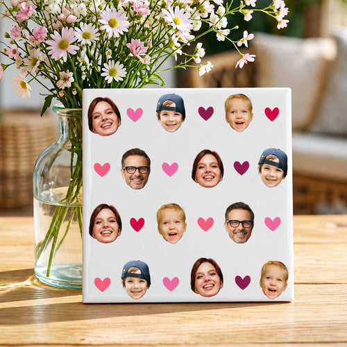 Personalisierte Fliese mit Fotoupload und Muster
