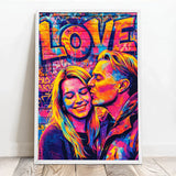Personalisiertes Poster mit Streetart-Effekt für Paare – Streetart Love – Motiv 7