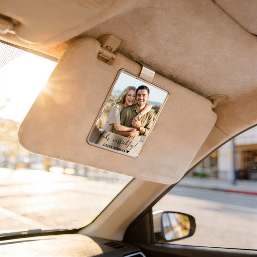 Personalisierter Acryl-Clip mit Foto für die Auto Sonnenblende – Foto – Motiv 2