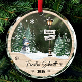 Kristallornament als Weihnachtsbaumschmuck personalisiert für Partner Geschenk von Love & Faith