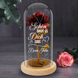 Personalisierte Goldene Rose mit Druck Schön, dass es dich gibt für die Familie