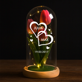 Personalisierte Goldene Rose mit Druck für Paare – Ich liebe dich – Motiv 4