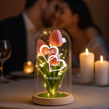 Personalisierte Goldene Rose mit Druck für Paare – Ich liebe dich – Motiv 6