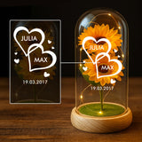 Personalisierte Goldene Rose mit Druck für Paare – Ich liebe dich – Motiv 10