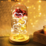 Personalisierte Goldene Rose mit Druck für Mama – Mamas Herzchen – Motiv 3