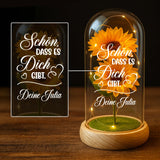 Personalisierte Goldene Rose mit Druck Schön, dass es dich gibt für die Familie – Motiv 10