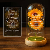 Personalisierte Ewige Rose in Glaskuppel mit LED-Licht für Oma – Oma – Motiv 9