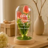 Personalisierte Goldene Rose mit Druck – Glück ist... für deine Liebsten – Motiv 7