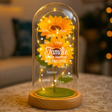 Personalisierte Goldene Rose mit Druck für Mama und Oma – Heimat des Herzens – Motiv 10