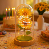 Personalisierte Goldene Rose mit Druck – Glück ist... für deine Liebsten – Motiv 10