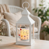 Personalisierte LED Laterne mit Kindernamen und Blumen für Mama – Mamas Garten – Motiv 3