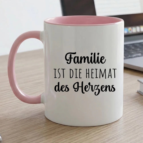 Personalisierte zweifarbige Tasse mit Namen für die Familie – Jeden Tag – Motiv 2